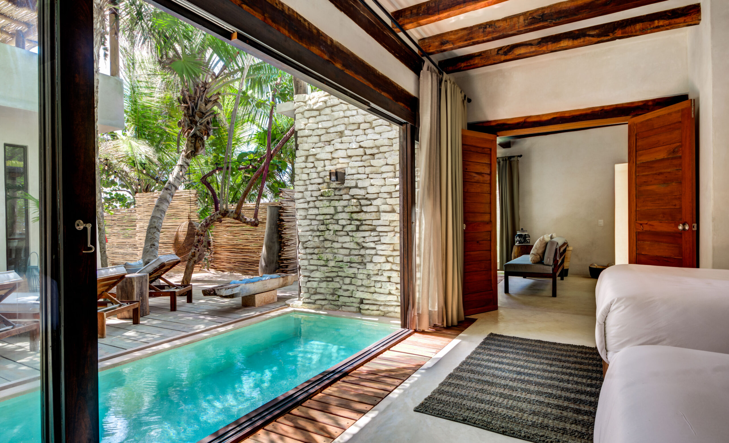 beautiful terrace pool tulum villa