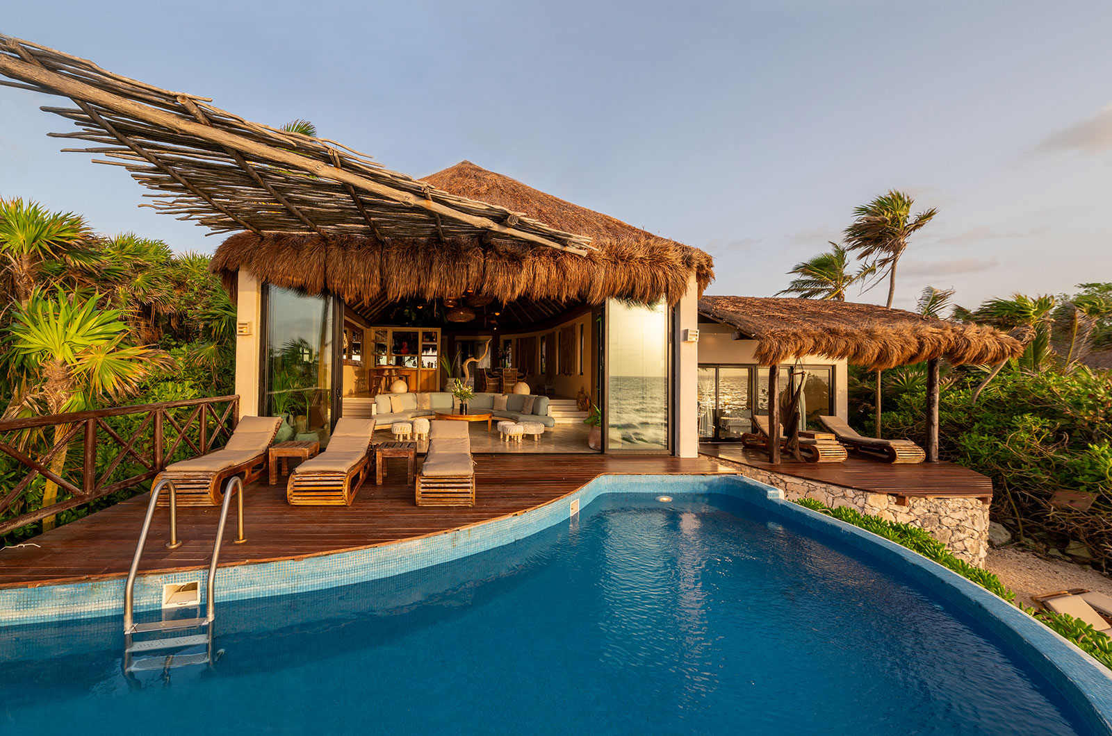 beachfront villa infinity pool tulum