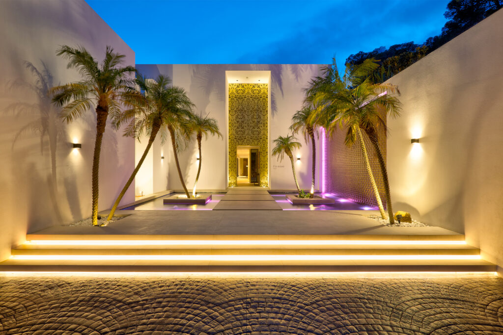 luxurious ibiza villa entrance
